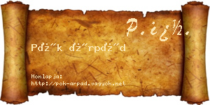 Pók Árpád névjegykártya